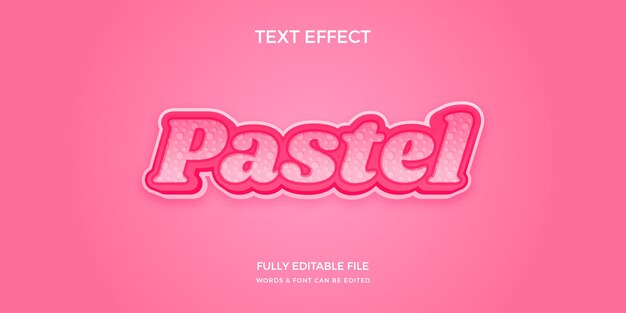 Efecto de texto degradado rosa pastel