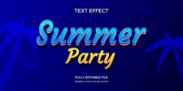 efecto de texto degradado de verano