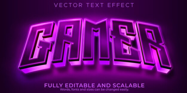 Efecto de texto de deportes, jugador editable y estilo de texto de neón