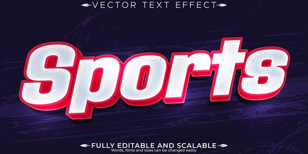 Efecto de texto deportivo atletismo editable y estilo de fuente personalizable de actividad física