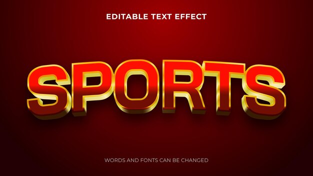 efecto de texto deportivo editable