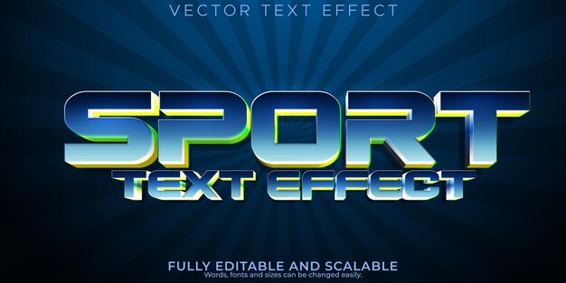 Efecto de texto deportivo estilo de texto de baloncesto y fútbol editable