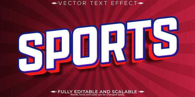 Efecto de texto deportivo estilo de texto de baloncesto y fútbol editable