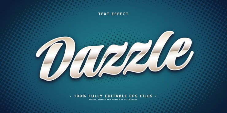 Vector gratuito efecto de texto deslumbrante realista