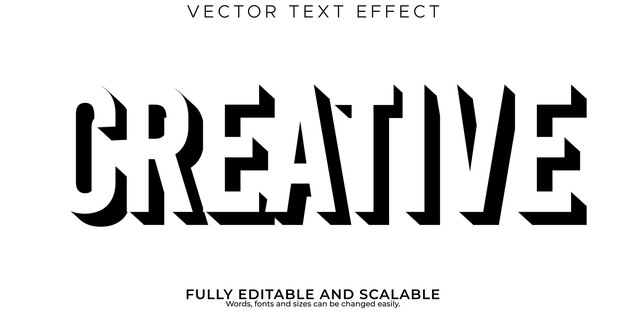 Efecto de texto de diseño de póster estilo de texto moderno y creativo editable