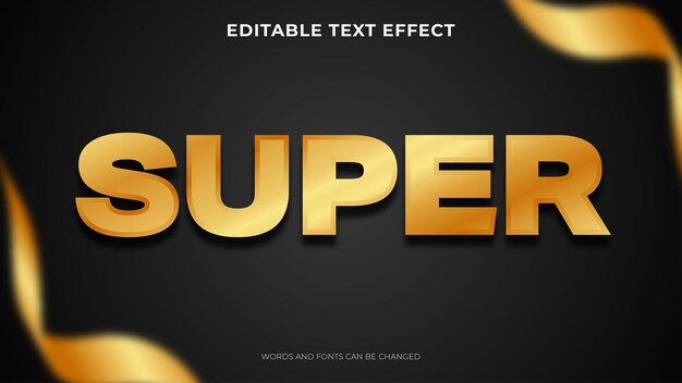 Efecto de texto dorado de lujo