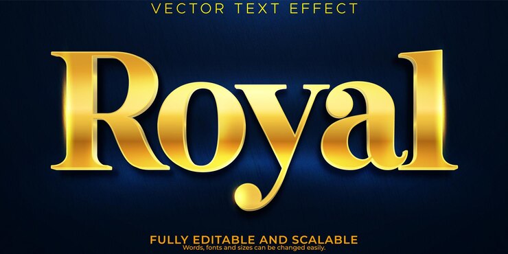Vector gratuito efecto de texto dorado real lujo editable y estilo de texto elegante
