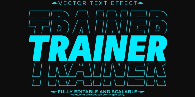 Vector gratuito efecto de texto duro editable con estilo y estilo de texto de gimnasio.