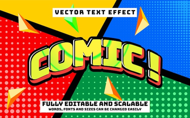 Vector gratuito efecto de texto editable y cambio de texto