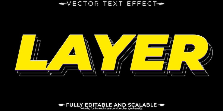 Vector gratuito efecto de texto editable para carteles estilo de texto creativo y de diseño editable