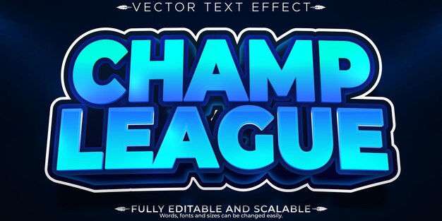 Efecto de texto editable para deportes estilo de texto edible para ligas y competiciones