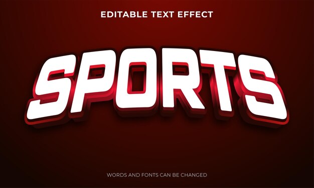 Efecto de texto editable deportivo