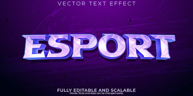 Efecto de texto editable esport 3d gamer y estilo de fuente de flujo