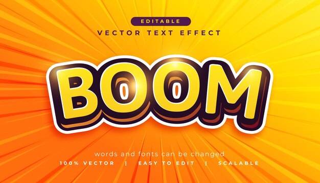 efecto de texto editable en estilo cómico