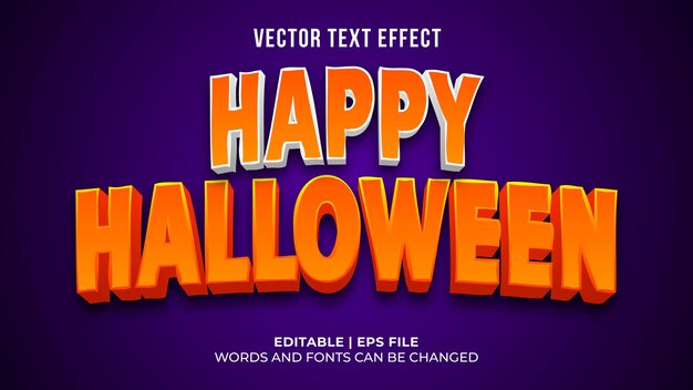 efecto de texto editable feliz halloween