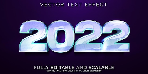 Vector gratuito efecto de texto editable feliz navidad, estilo de fuente 3d 2022 y año nuevo