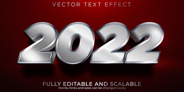 Efecto de texto editable feliz navidad, estilo de fuente 3d 2022 y año nuevo