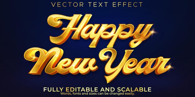 Efecto de texto editable feliz navidad, estilo de fuente 3d 2022 y año nuevo