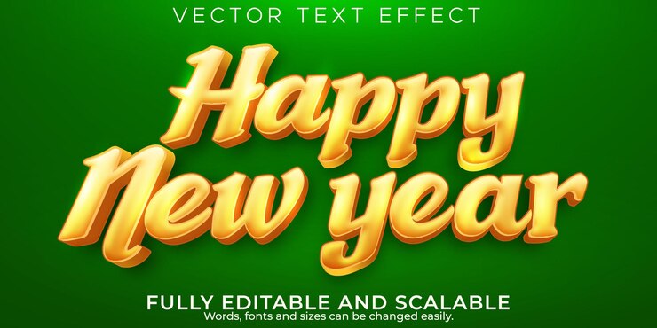 Vector gratuito efecto de texto editable feliz navidad, estilo de fuente 3d 2022 y año nuevo