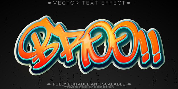 Efecto de texto editable de graffiti estilo de texto editado de calle y urbano