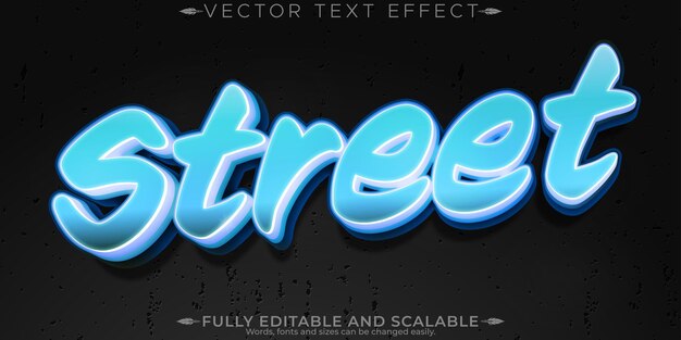 Efecto de texto editable de graffiti estilo de texto editado de calle y urbano