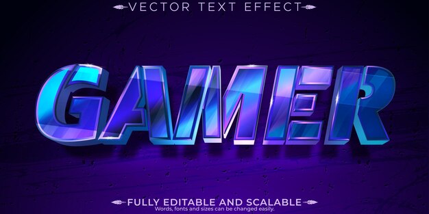 Efecto de texto editable del juego rgb y estilo de texto de neón