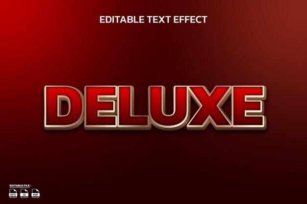 Efecto de texto editable de lujo
