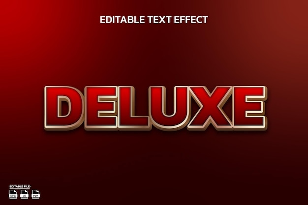 Efecto de texto editable de lujo