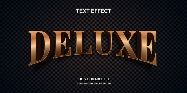 Efecto de texto editable lujoso