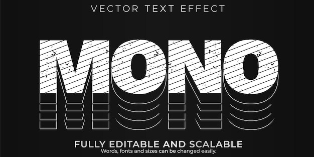 Vector gratuito efecto de texto editable moderno, 3d creativo y estilo de fuente minimalista.