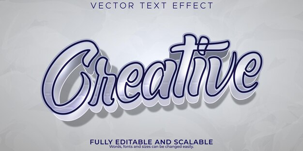 Efecto de texto editable moderno 3d creativo y estilo de fuente minimalista