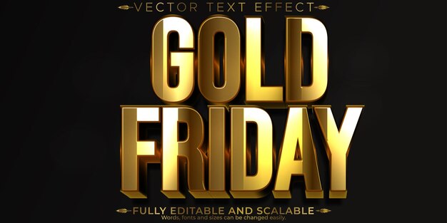 Efecto de texto editable en oro estilo de texto rico y rico editable