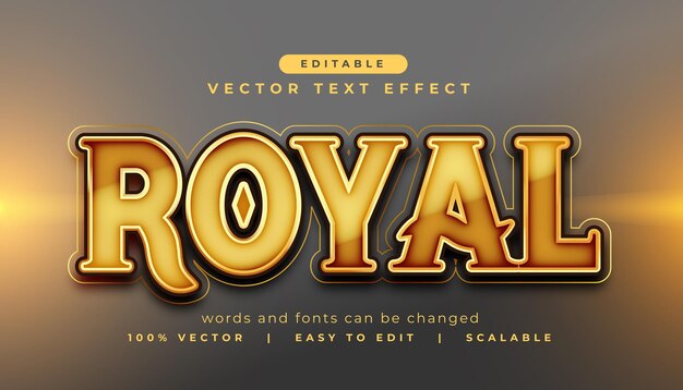 efecto de texto editable con palabra real en negrita dorada