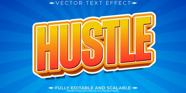 Efecto de texto editable póster de dibujos animados en 3D y estilo de fuente divertido