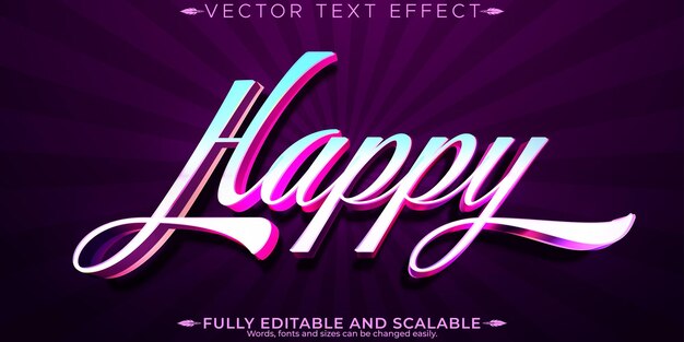 Efecto de texto editable romance 3d rosa y estilo de fuente de amor