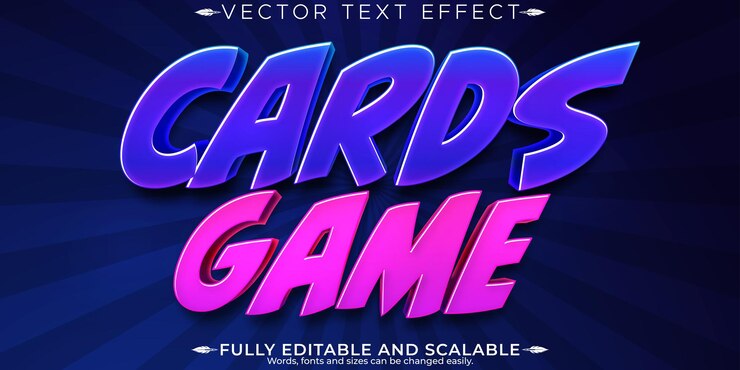 Vector gratuito efecto de texto editable de tarjeta estilo de texto de juego y dibujos animados editable