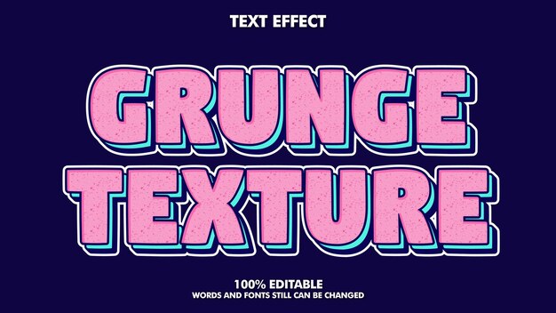Efecto de texto editable con textura grunge vintage
