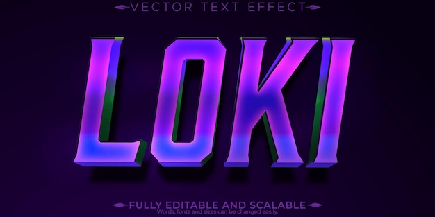 Efecto de texto editable vikingo estilo de texto nórdico y guerrero editable
