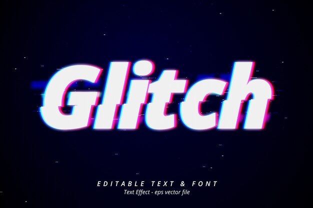 Efecto de texto de error realista