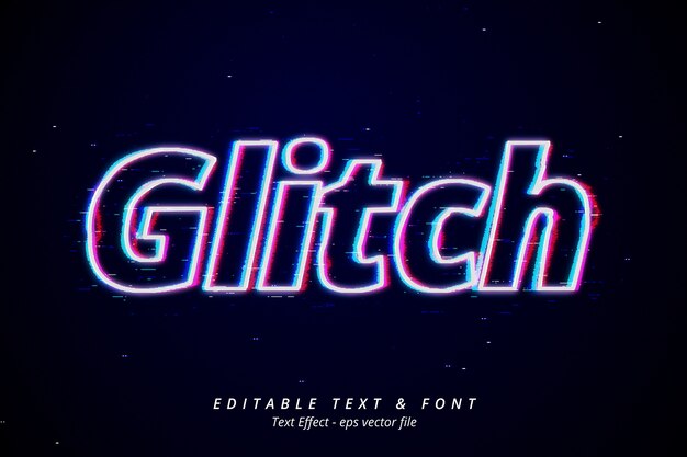 Efecto de texto de error realista