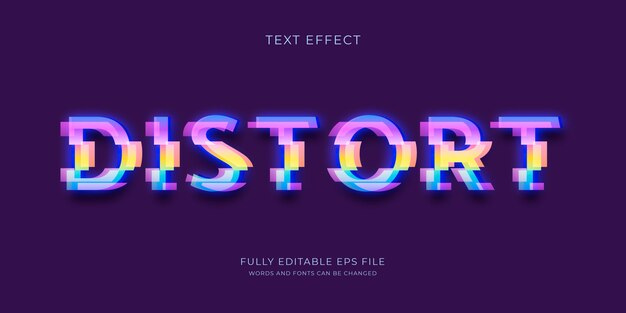 Efecto de texto de error realista