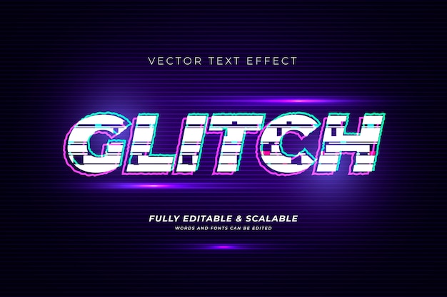 Vector gratuito efecto de texto de error realista