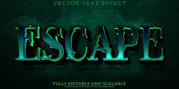 Efecto de texto de escape crimen editable y estilo de texto de cárcel