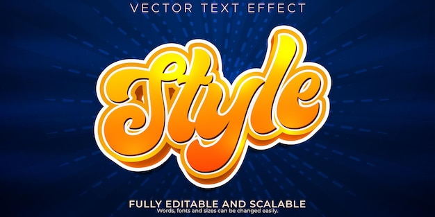 Efecto de texto de estilo editable estilo de fuente de tipografía de letras modernas
