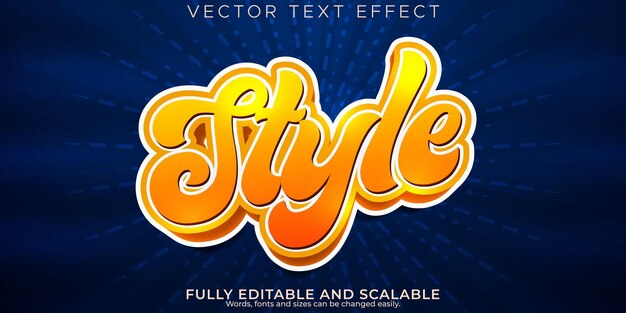 Efecto de texto de estilo editable estilo de fuente de tipografía de letras modernas