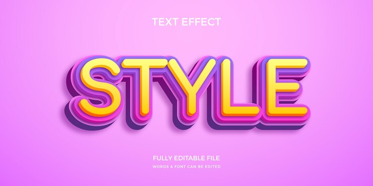 Vector gratuito efecto de texto de estilo multicapa realista