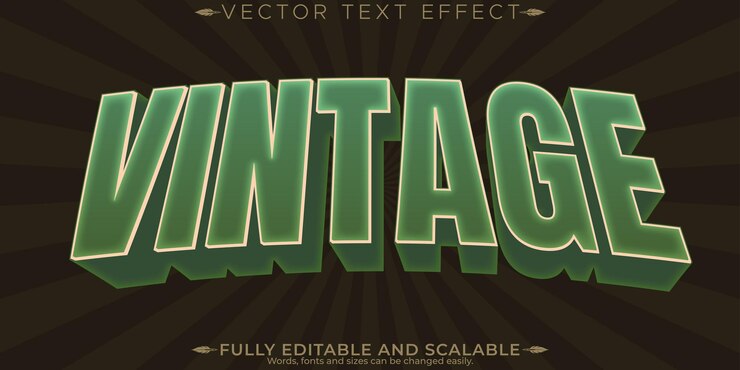 Vector gratuito efecto de texto de etiqueta retro editable estilo de texto de los años 70 y 80x9