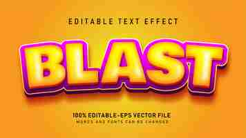 Vector gratuito efecto de texto explosivo