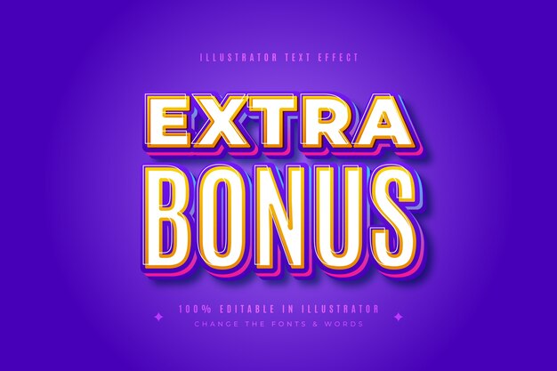 Efecto de texto extra adicional