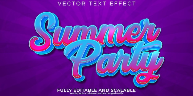 Efecto de texto de fiesta festival editable y estilo de texto de dj